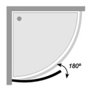 apertura semicircular de baño