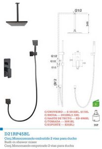 griferia empotrada ducha